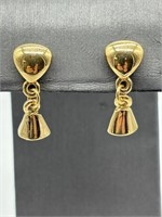 Crown Trifari Vintage Gold Tone Earrings