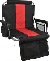 $49  Stadium Seats with Back Support  Black/Red
