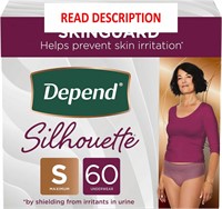 Depend Silhouette Women's Small  Berry 60Ct