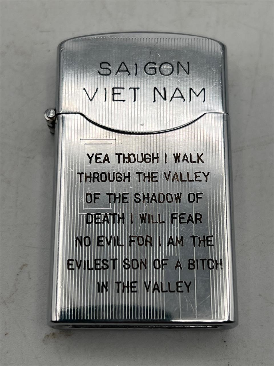 VIETNAM WAR SIAGON ENGRAVED ZENITH LIGHTER