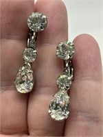 1940's Fine Quality Rhinestone Earrings