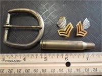 Belt Buckle, Bullet Shell & Pin 2