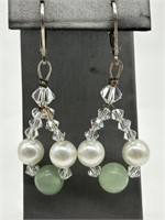 Sterling Silver Faux Pearl Classy Earrings