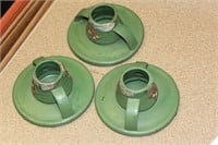Lot of 3 Roseville Candle Holders