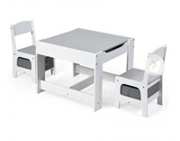 Costway Kids Table Chairs Set With Storage Boxes