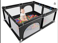 Flavery Baby Playpen 50x50x26.7" black