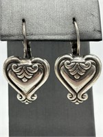 Brighton Silver Tone Heart Earrings