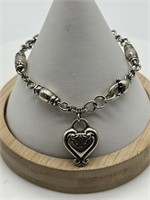 Brighton Silver Tone Heart Bracelet