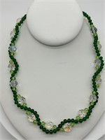 Artisan Faceted Crystal & Glass Bead Necklace