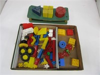 Vintage wooden Blocks & plastic blocks