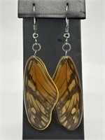 Vintage Bugbay Crafts Butterfly Wing Earrings