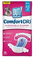 Out! Disposable Diapers, Medium, 14-Count