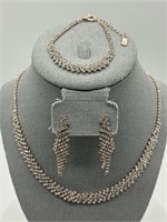 Christina Collection Rhinestone Necklace Set