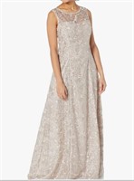 Adrianna Papell Womens Sequin Lace Gown sz12