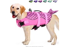 KOESON Dog Life Jacket Mermaid XL Pink
