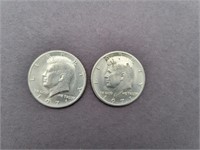 1971 Kennedy Half Dollars NO mint mark (lot of 2)