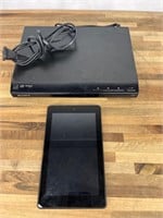 Sony DVP-SR210P CD/DVD Player and Fire Tablet