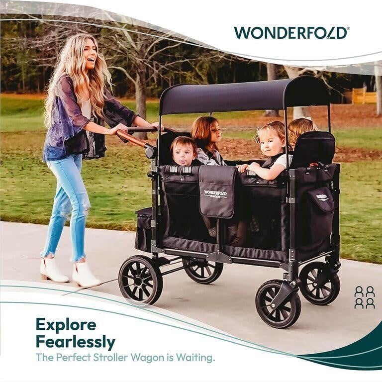 WONDERFOLD W4 Luxe Quad Stroller Wagon