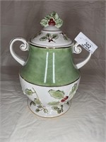Noritake Holly & Berry Cookie Jar with lid