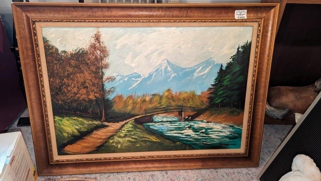 Landscape Original art on Canvas by Walton