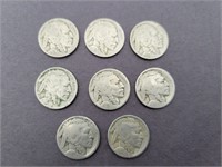 1923 Buffalo Nickels (lot of 8)