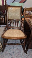Antique Upholstered rocking chair