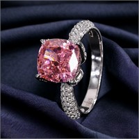 Vintage Pink Moissanite Diamond Ring