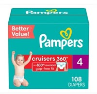 Pampers Cruisers 360 Diapers Size 4 108 Count