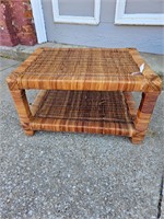 Wicker End Table Sm Coffee Table Resale $40