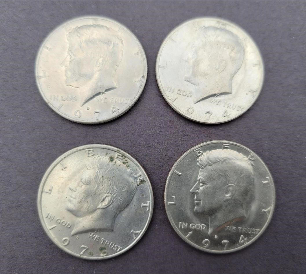 1974 Kennedy Half Dollars (lot of 4)