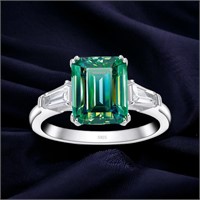 4ct. Radiant Emerald Cut moissanite ring