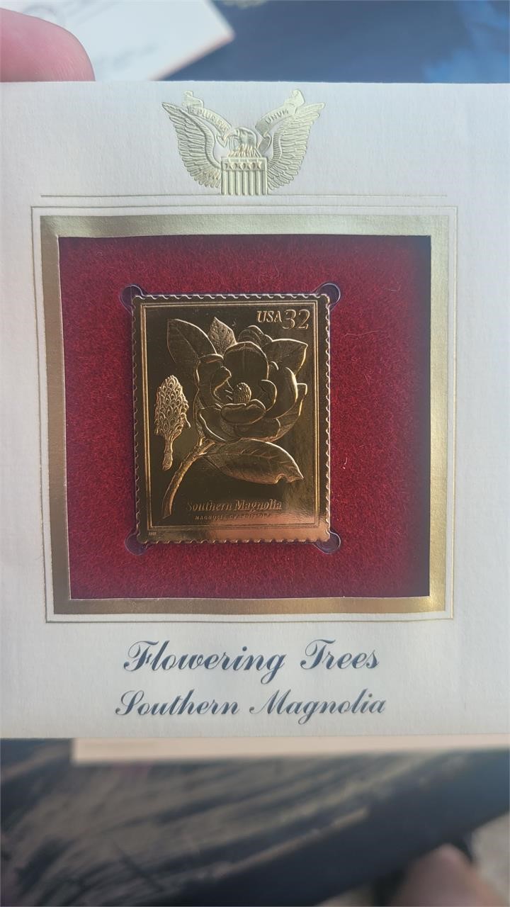 1998 22kt gold 1st day issue stamp. Southern Magno