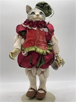VINTAGE RETIRED Porcelain Musical Cat Doll 16"