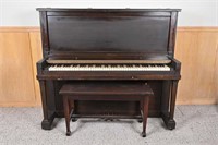 Antique Jesse French & Sons Lagonda Upright Piano