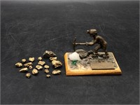 Vintage Gold Miner/Prospector Statuette with a