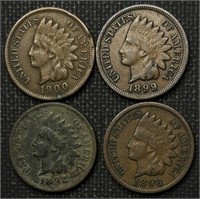 1892, 1898, 1899, 1900 Indian Head Cents