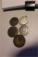 5 Boy Scout Tokens
