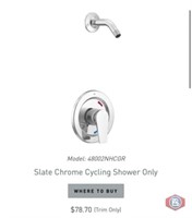 (6 pcs) Slate Chrome Cycling Shower Only