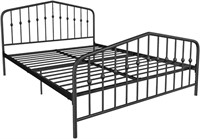 Novogratz Bushwick Metal Bed with Headboard and