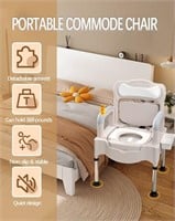Commode Chair, Bedside Commode Toilet, Raised