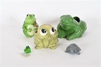 Vintage Frog Planters, Ardco Frog Figurine, Turtle