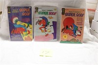 3 vintage Super Goof Disney Comics