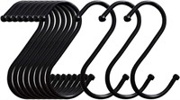 Pack of 20 3.2" S-Shaped Hooks, Black