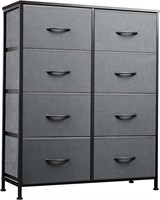 WLIVE 8-Drawer Fabric Dresser for Bedroom, Gray