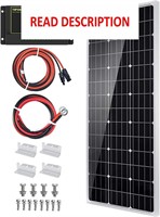 $90  Topsolar 100W Solar Panel Kit  12V for RV Boa