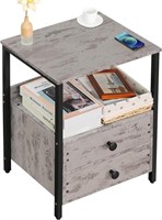 Lerliuo 2 Drawers Nightstand