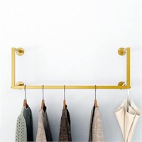 Gold Wall Clothing Rack,Wall-Mounted Clothes