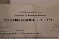 Dominican Document w/ 6 1/4 & 12 1/2 Gramo Coins