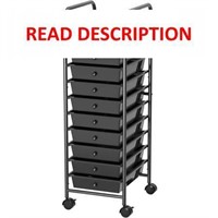 $60  Utility Cart  10-Drawer  Black on Wheels