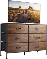 Wide Dresser with 6 Drawers, Brown